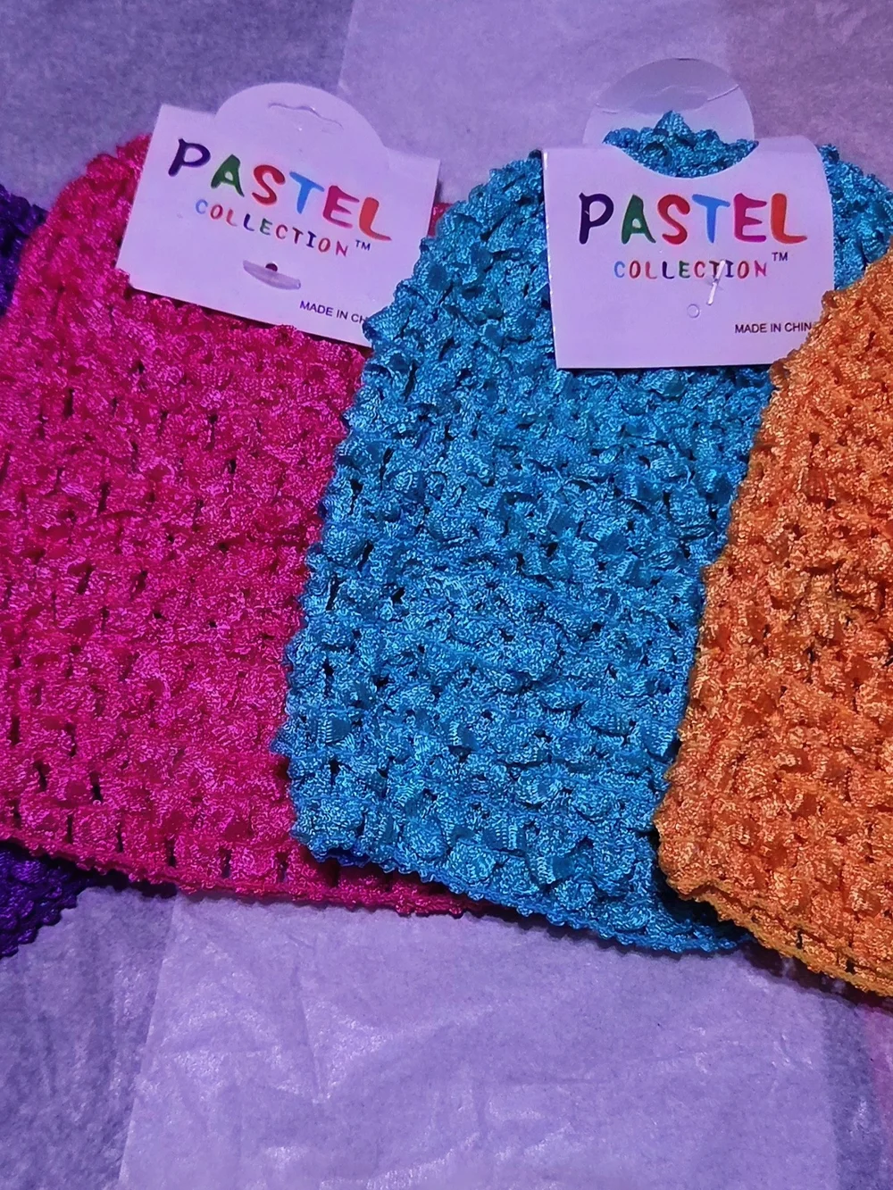 4 Shiny Crochet beanies for babies/toddlers